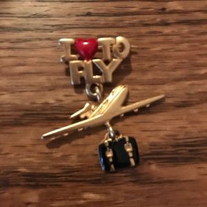 Vintage I Love to Fly pin
